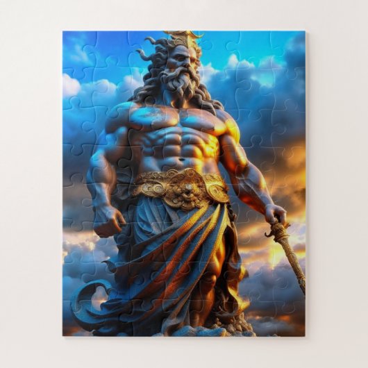壮大な神話の戦士アート ジグソーパズル (縦)