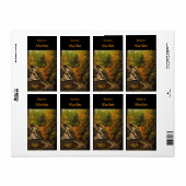 壮大な秋のワインラベル ラベル (フルシート)