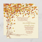 壮大な秋の結婚式招待状 招待状 (正面/裏面)