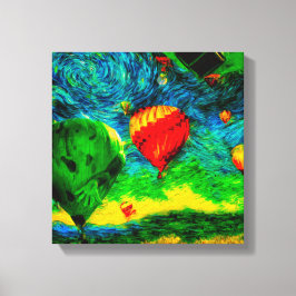 壮大な空でのバルーンレース キャンバスプリント