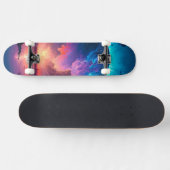 壮大な色で満たされた空と惑星の宇宙 スケートボード (横)