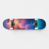 壮大な色で満たされた空と惑星の宇宙 スケートボード (横)