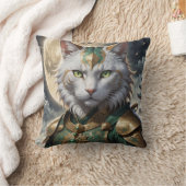 壮大な装甲猫戦士 クッション (ブランケット)