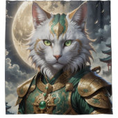 壮大な装甲猫戦士 シャワーカーテン (正面)
