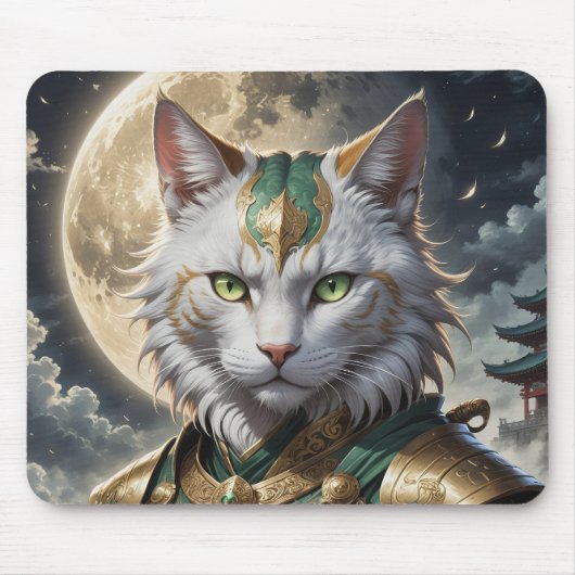 壮大な装甲猫戦士 マウスパッド (正面)