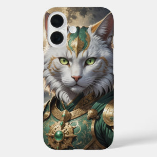 壮大な装甲猫戦士 iPhone 16ケース