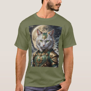 壮大な装甲猫戦士 Tシャツ