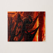 壮大な赤いドラゴン ジグソーパズル (横)