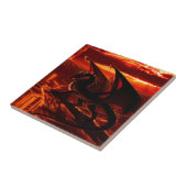 壮大な赤いドラゴン タイル (側面)