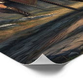 壮大な赤のリアルなローマのレギオンの風景 ポスター (角)