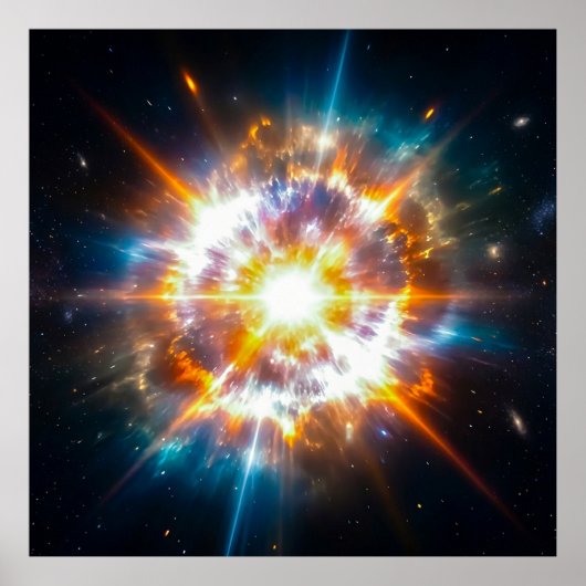 壮大な超新星　宇宙の大爆発　深宇宙 ポスター (正面)