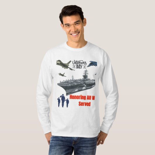 壮大な軍隊のホワイト Tシャツ (正面フル)