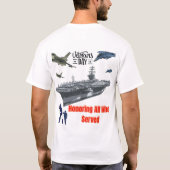 壮大な軍隊のホワイト Tシャツ (裏面)