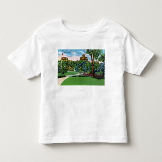 壮大な連合ホテルの議会公園の眺め トドラーTシャツ (正面)