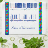 壮大な連合運河のイギリスの内国水路ルートの青 キッチンタオル (折り畳み)