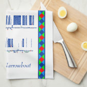 壮大な連合運河のイギリスの内国水路ルートの青 キッチンタオル (四つ折り)