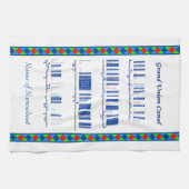 壮大な連合運河のイギリスの内国水路ルートの青 キッチンタオル (横)