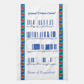 壮大な連合運河のイギリスの内国水路ルートの青 キッチンタオル (縦)