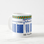 壮大な連合運河のルートマップ(4)の2 マグカップ (正面左)