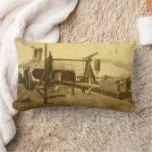 壮大な避難所、ミシガン州の貨車のフェリーボートのドック ランバークッション (ブランケット)