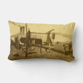 壮大な避難所、ミシガン州の貨車のフェリーボートのドック ランバークッション (裏面)