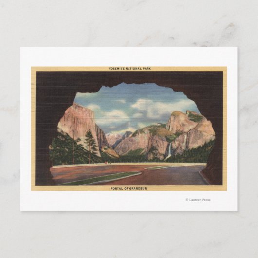 壮大な門からの公園の眺め ポストカード (正面)