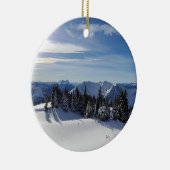 壮大な雪とマウンテンビュー セラミックオーナメント (右)