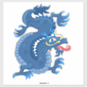壮大な青いオリエンタルドラゴン シール (シート)