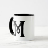壮大な魔法のフォントレターモノグラムイニシャル マグカップ (正面左)