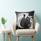 壮大な黒馬 クッション (椅子)