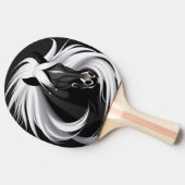 壮大な黒馬 卓球ラケット (横)