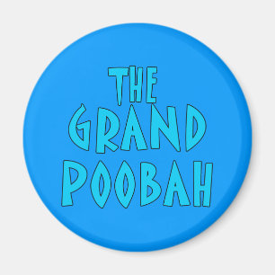 壮大なPoobahの青いフォントプロダクト マグネット