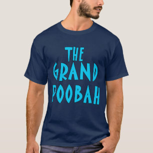 壮大なPoobahの青いフォントプロダクト Tシャツ