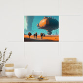 壮大なSFシーン ポスター (キッチン)