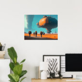 壮大なSFシーン ポスター (ホームオフィス)