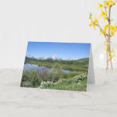 壮大なTetonの国立公園のメッセージカード カード (黄色い花)