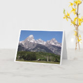 壮大なTetonの国立公園の挨拶状 カード (黄色い花)