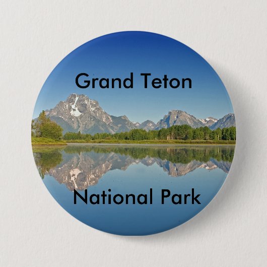 壮大なTetonの国立公園シリーズ10 缶バッジ (正面)