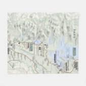 壮大なTetonの地図のフリースブランケット フリースブランケット (正面(横))