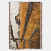 壮大なTetonの農場の家そしてレールフェンス スローブランケット (正面縦)