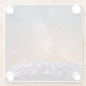 壮大なTeton上の銀河 ガラスコースター (裏面)