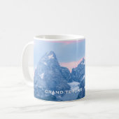 壮大なTetonsの日没の氷河マグ コーヒーマグカップ (正面左)