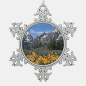 壮大なTetonsの記念品のクリスマスのオーナメント スノーフレークピューターオーナメント (正面)