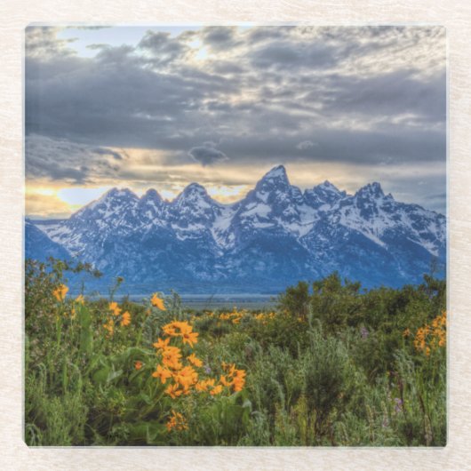 壮大なTetons ガラスコースター (正面)