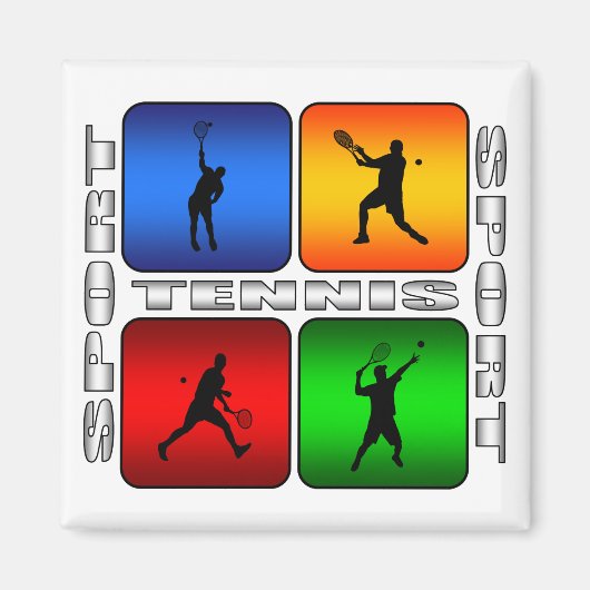 壮観なテニス(男性) マグネット (正面)