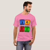 壮観なバドミントン Tシャツ (正面フル)