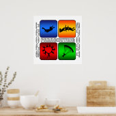 壮観なパラシュート ポスター (キッチン)