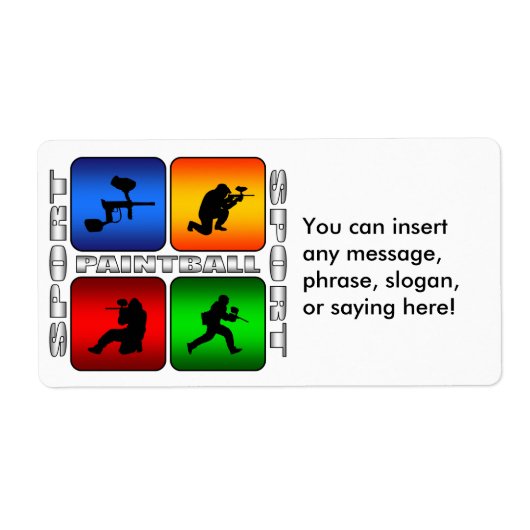 壮観なペイントボール ラベル (正面)