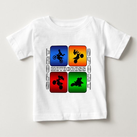 壮観なモトクロス ベビーTシャツ (正面)