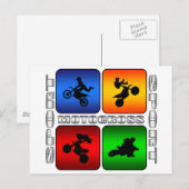 壮観なモトクロス ポストカード (正面/裏面)